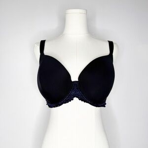 Wacoal Instant Icon T-Shirt Bra 853322 Size 34G Black Lace Underwire
